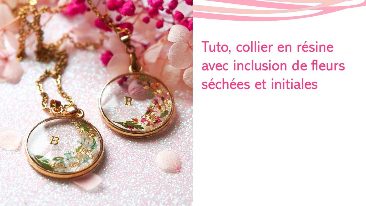 Tuto, création de colliers en résine UV avec inclusion de lettres