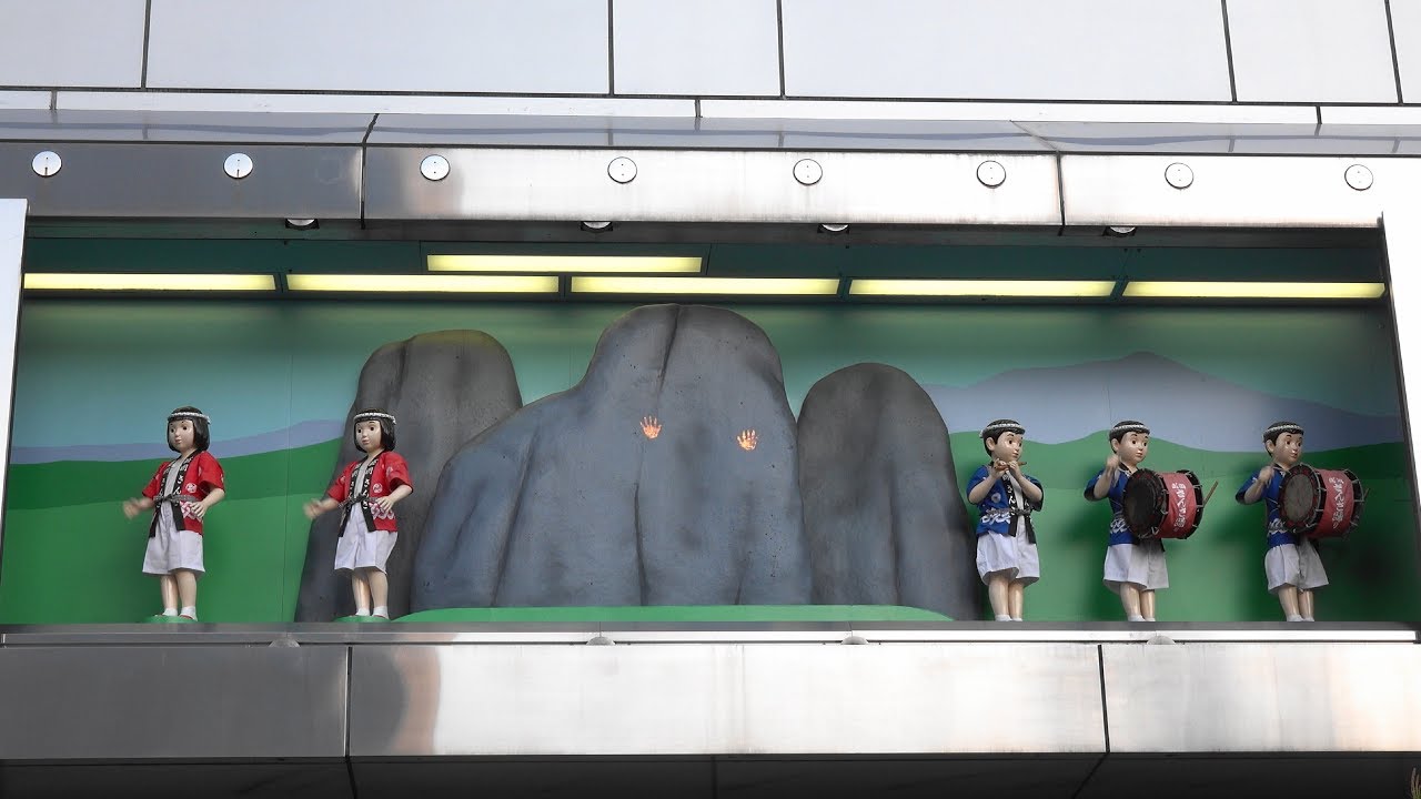 2019 盛岡駅西口 からくり時計 「子どもさんさ踊り」 セイコータイムシステム(株)製 4K版