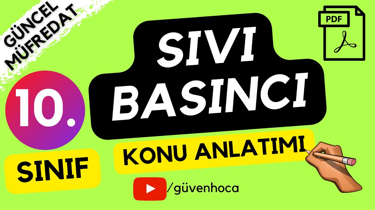Sıvı Basıncı Konu Anlatımı | 10.Sınıf | TYT Fizik + PDF