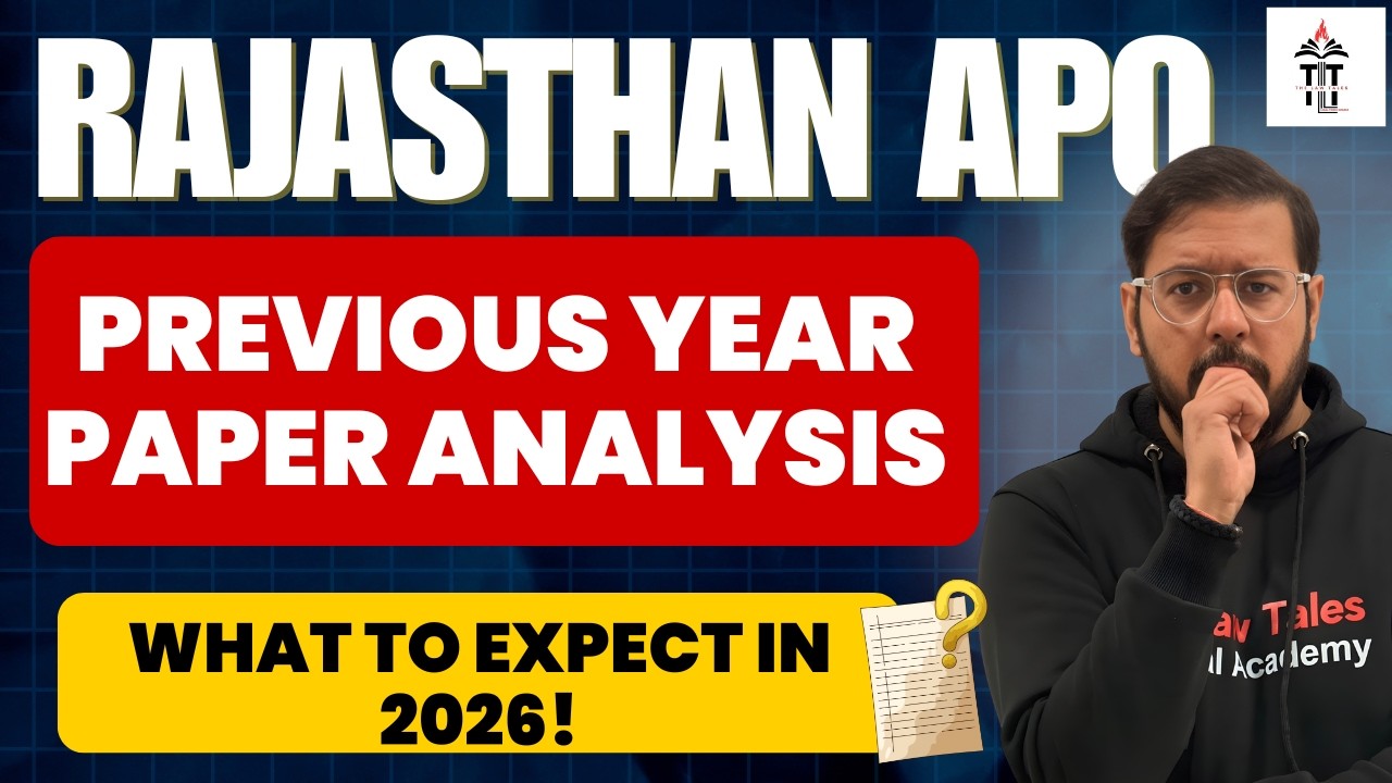 Rajasthan APO PYQ Analysis LIVE | Previous Year Paper Pattern + 2026 Predictions | Shubham Sir