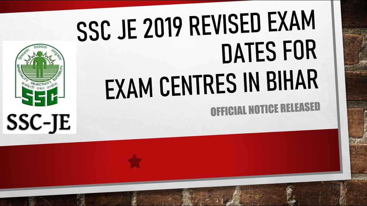 SSC JE 2019 Exam Dates Modifications in Revised Schedule|Important Notice|IESGATEWiz