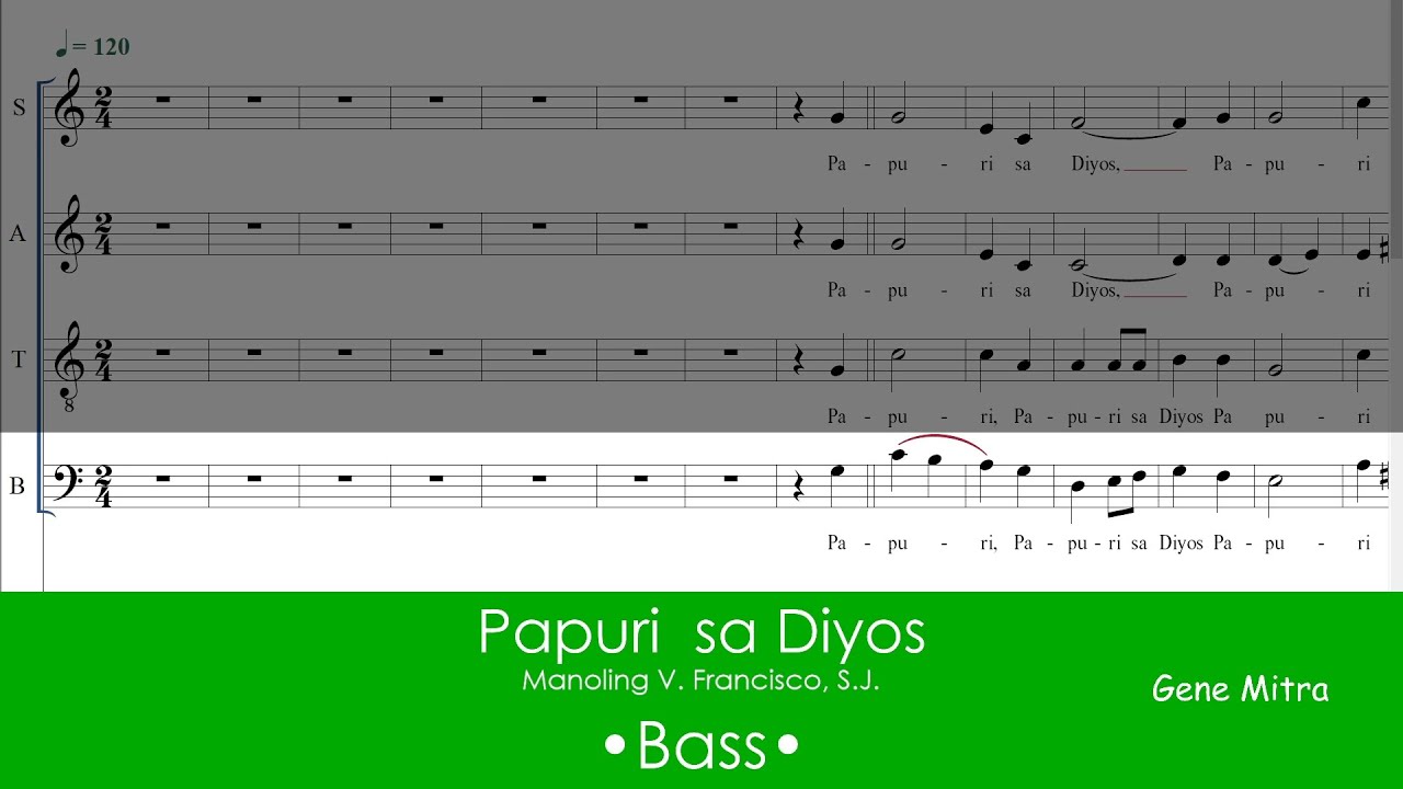 Papuri sa Diyos • Manoling V.  Francisco, S. J.  • Bass