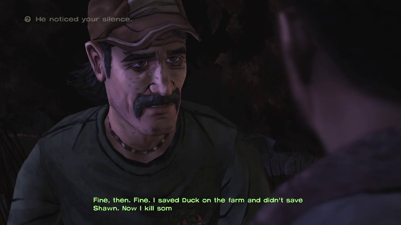 The Walking Dead Season 1 - Say Nothing To Kenny After He Killed Larry
