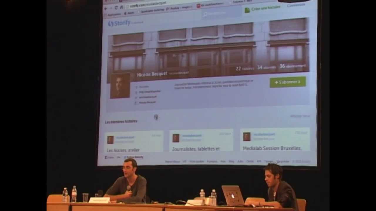 D&eacute;monstration de journalisme multim&eacute;dia par Nicolas Becquet (table ronde)