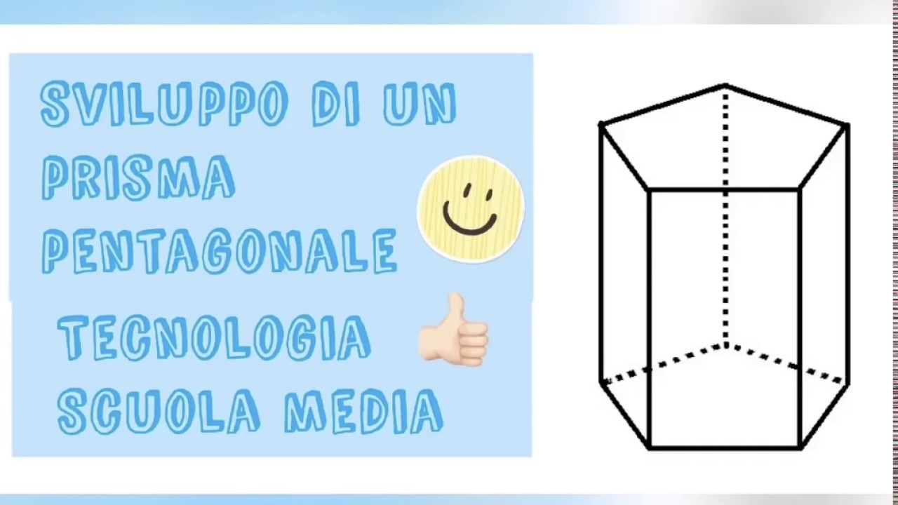 PRISMA PENTAGONALE costruzione solido 3D- tecnologia scuola media- how to make a pentagonal prism