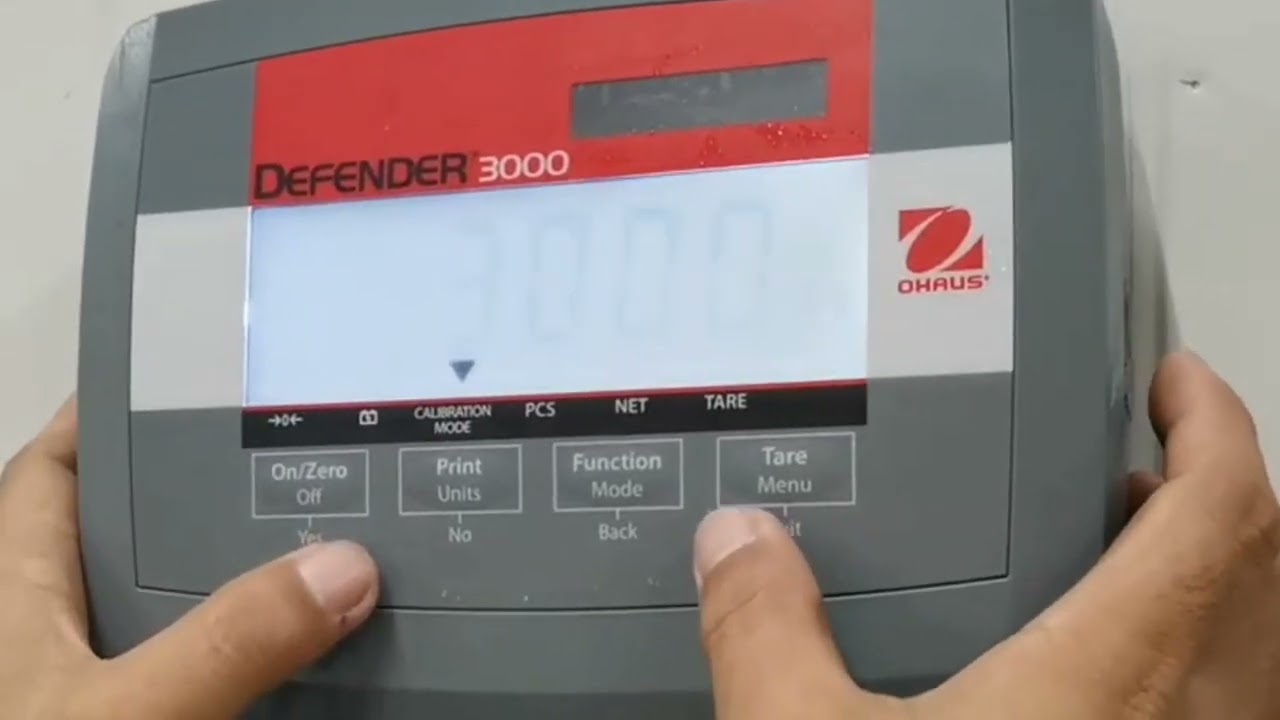 OHAUS DEFENDER 3000 CALIBRATION PROCESS SOFTWERE SETTING