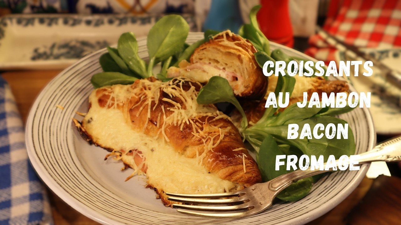 Mes CROISSANTS AU JAMBON BACON FROMAGE - Sans béchamel - Tellement plus léger ! sur Gourmandises TV