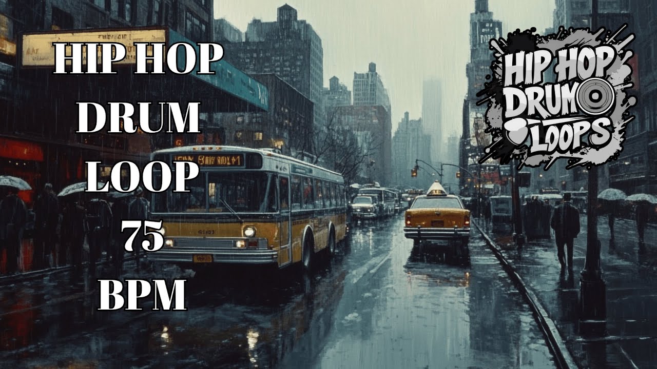 75 BPM Hip Hop Drum Track – Slow and Heavy with Deep Groove