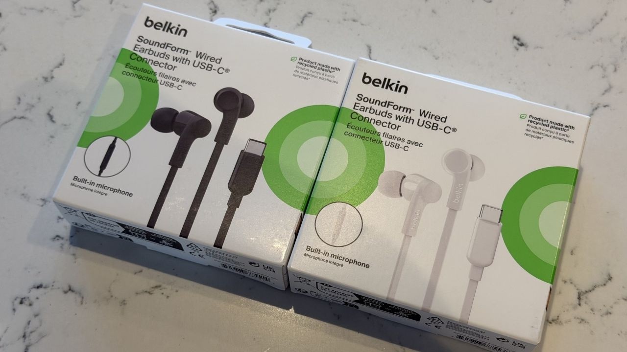 Проводные наушники Belkin SoundForm с разъемом USB-C: внутриканальные наушники для iPhone (распак...
