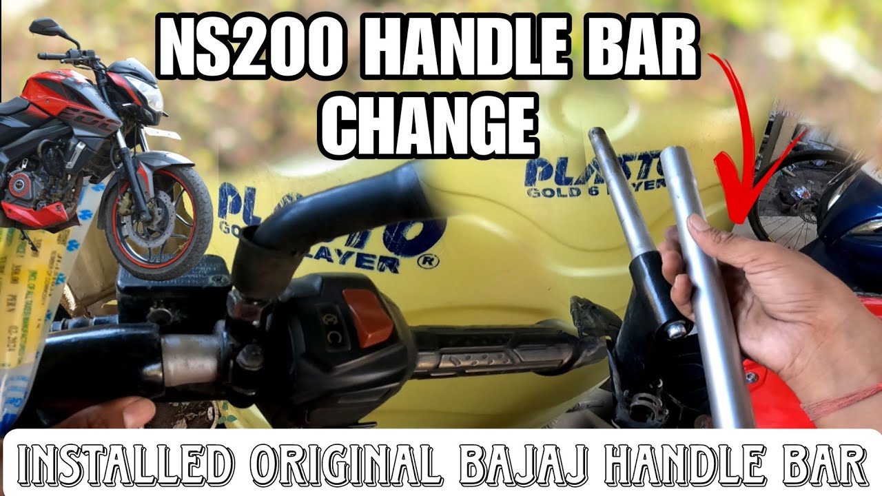 NS200 Handlebar Change | Easy Fit | Installation Original Bajaj Handle Bar | More Comfort 🤩#modified