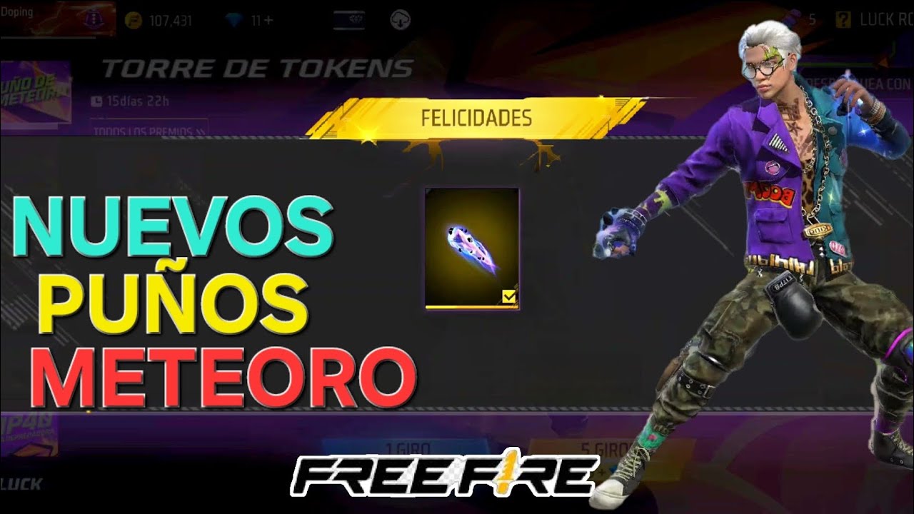 Con 💎5000.. Los Nuevos PUÑOS METEORO 🤛.. #freefire #garena #fyp #parati