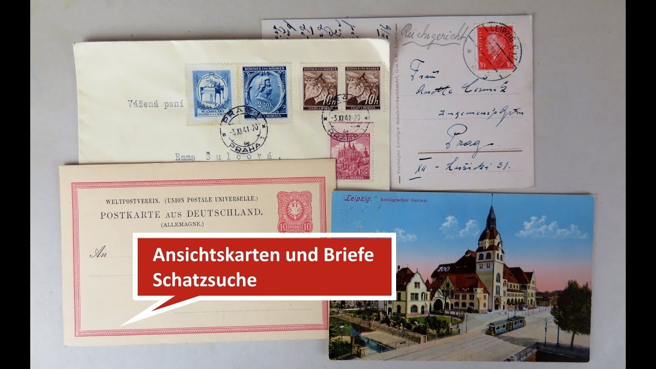 Briefmarken wertvoll? Ansichtskarten und Briefe Schatzsuche in einem Posten Karten und Briefe