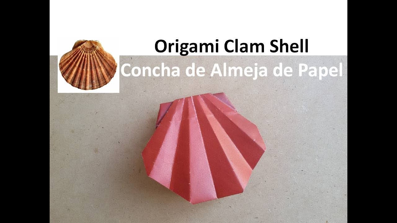 Origami Sea Shell 🐚, DIY Handmade Home Decor Paper Crafts - Concha Marina 🐚de Papel Manualidades