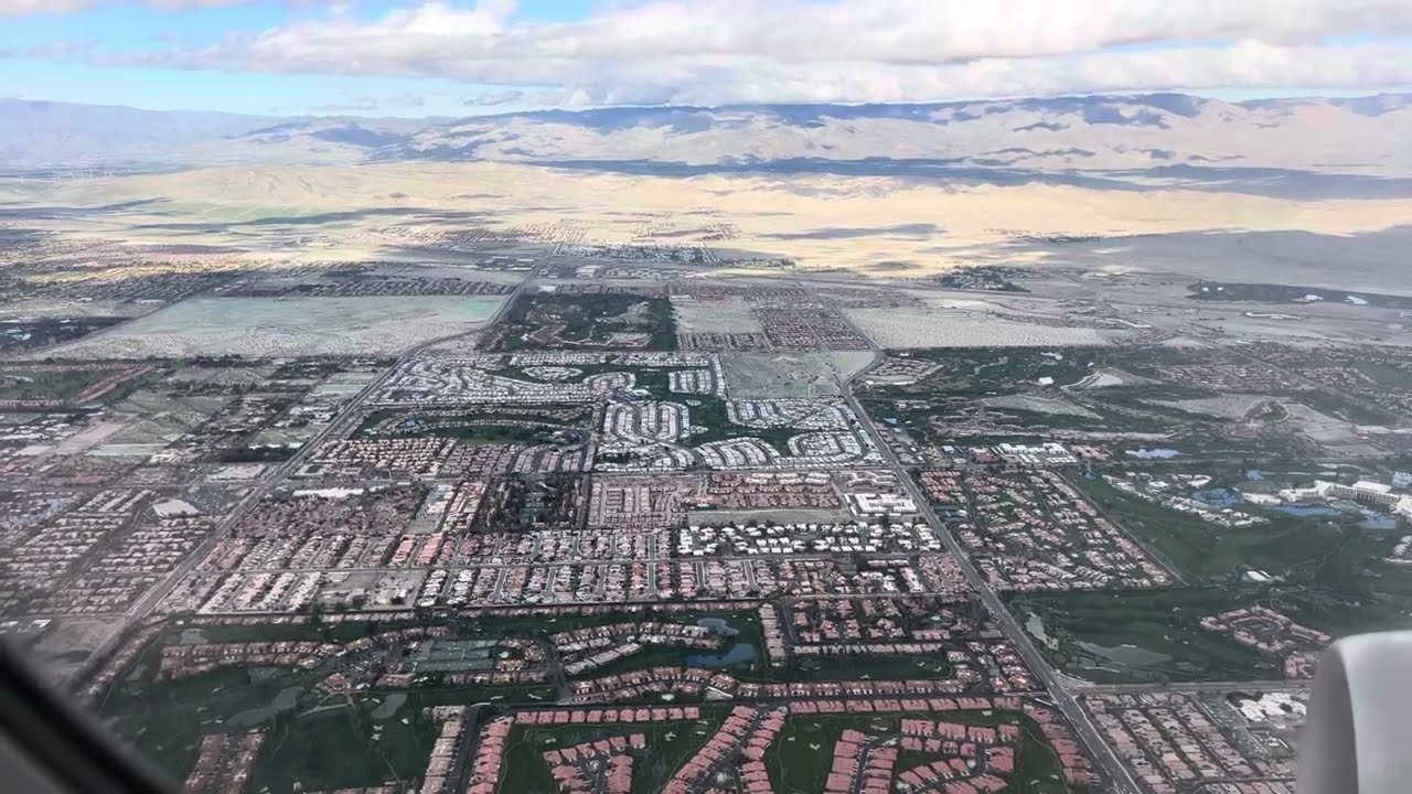 Palm Springs  Airport (PSP) Approach & Landing - 2/7/24