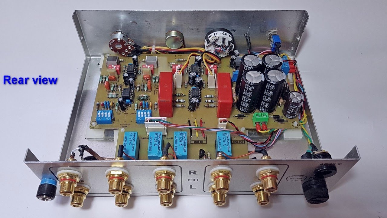 OPA2134A  Stereo Preamplifier DIY with RIAA phono stage and excellent sound