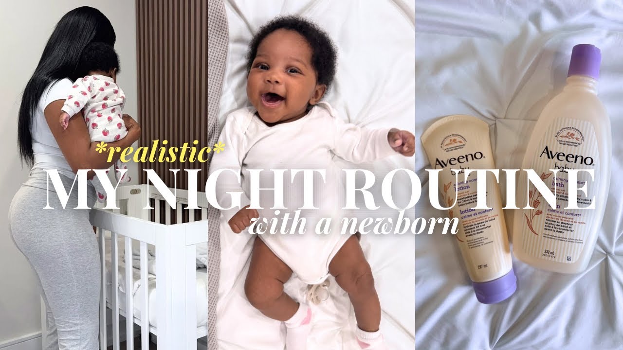 MY *realistic* NIGHT ROUTINE WITH A NEWBORN | Sleeping 6hrs + Bath time essentials + Feed + Tips