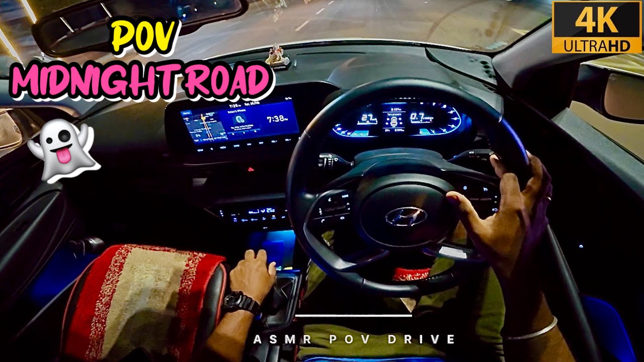 POV MIDNIGHT ROAD DRIVE ON i20🌙 | 4K | NO TALKING | REAL CAR SOUNDS IN SANGLI | PURE ASMR