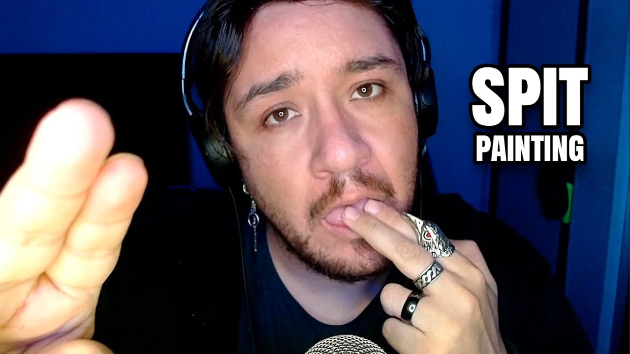 ASMR SPIT PAINTING 💦 VISUALES Y MOUTH SOUNDS