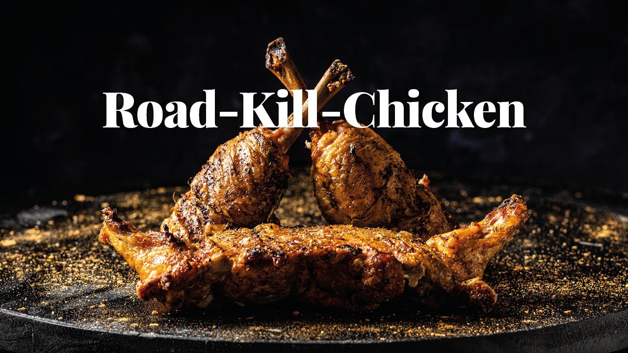 Road-Kill-Chicken vom Keramik Grill