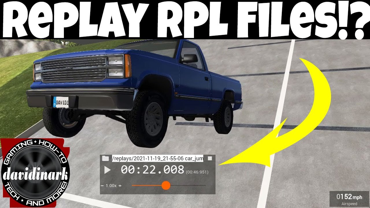Как играть в BeamNG Drive — Файлы RPL — Что делать с файлами повторов