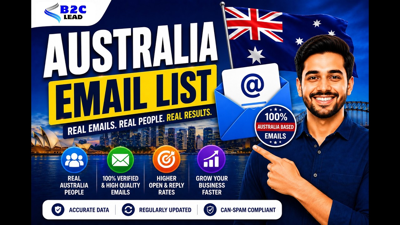 Australia Email List for Lead Generation | Verified Australia Consumer Data by B2C Lead