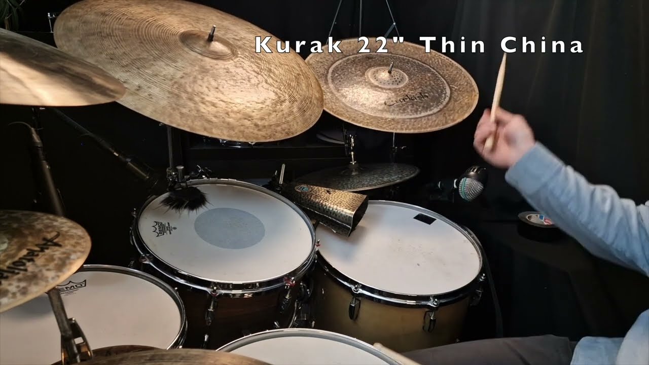 Turkish Cymbals large china and swish cymbal comparison (Kurak, Classic Series)