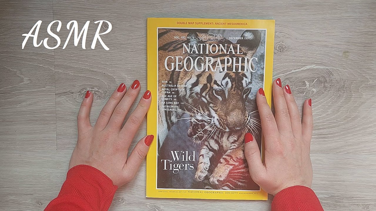 ASMR Flipping Through an Old National Geographic | Lofi Whispers