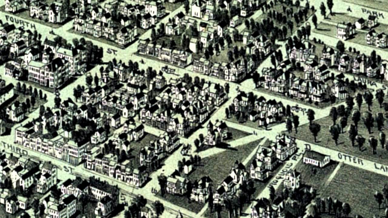 Beaver Pennsylvania 1900 Panoramic Bird's Eye View Map 6418