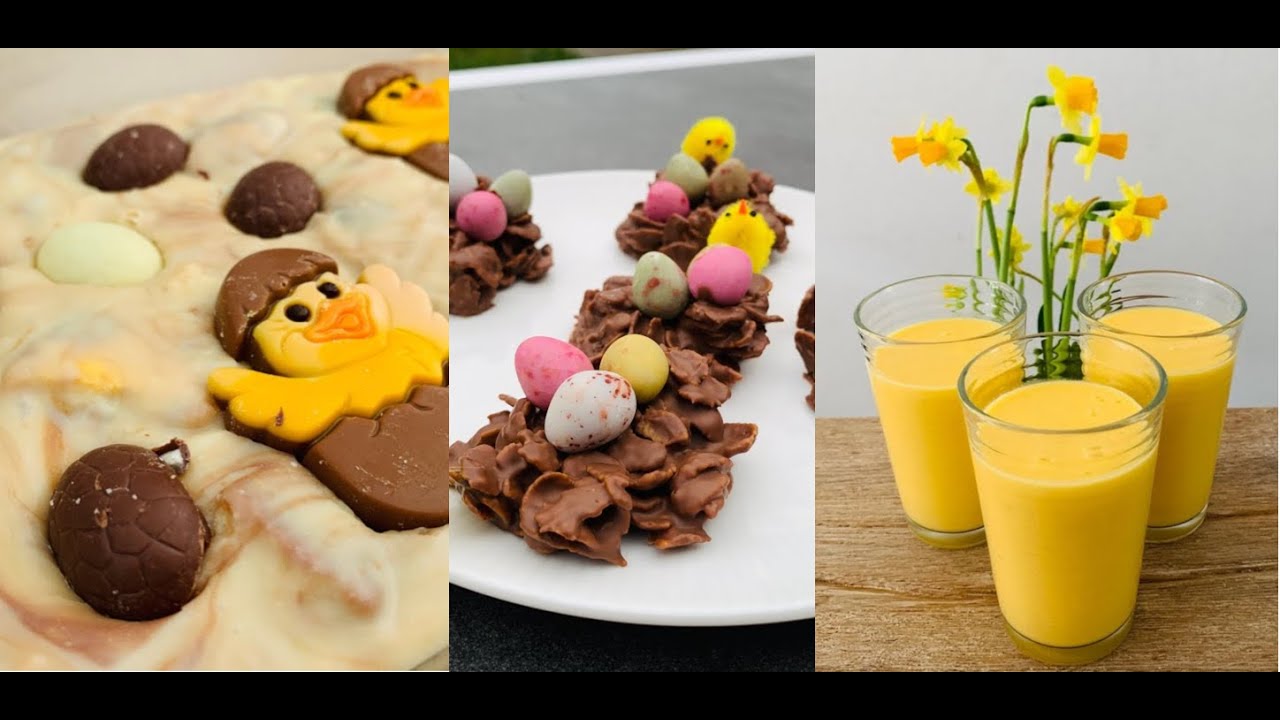 Easter compilation video 🐣 Easter fudge / Easter chocolate bird nests / Easter mango smoothie 🥭