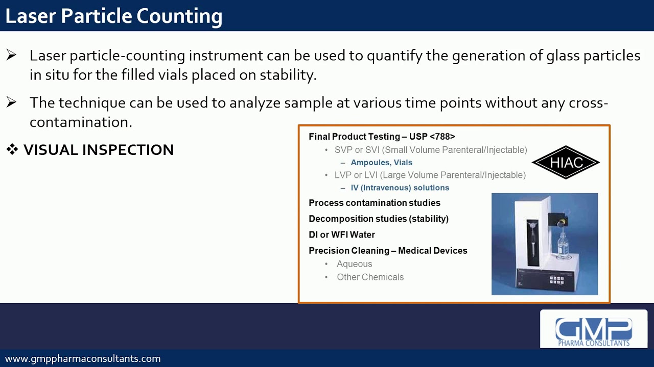 Methods for testing of Glass vials