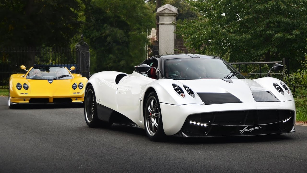 Lovecars Supercar convoy into Salon Priv&eacute; - Huayra, Zondas, XJ220S, F40