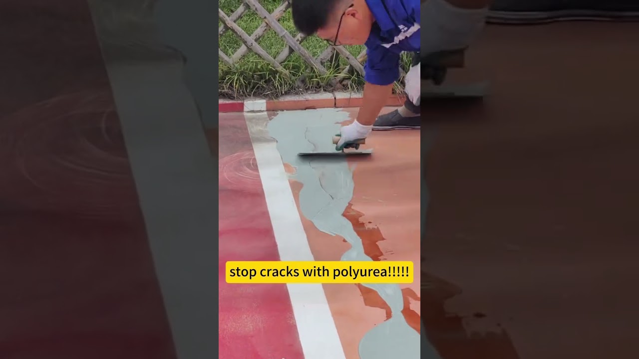 stop cracks with polyurea !! #polyurea #cracksealing#crackrepair #waterproof #coating #construction
