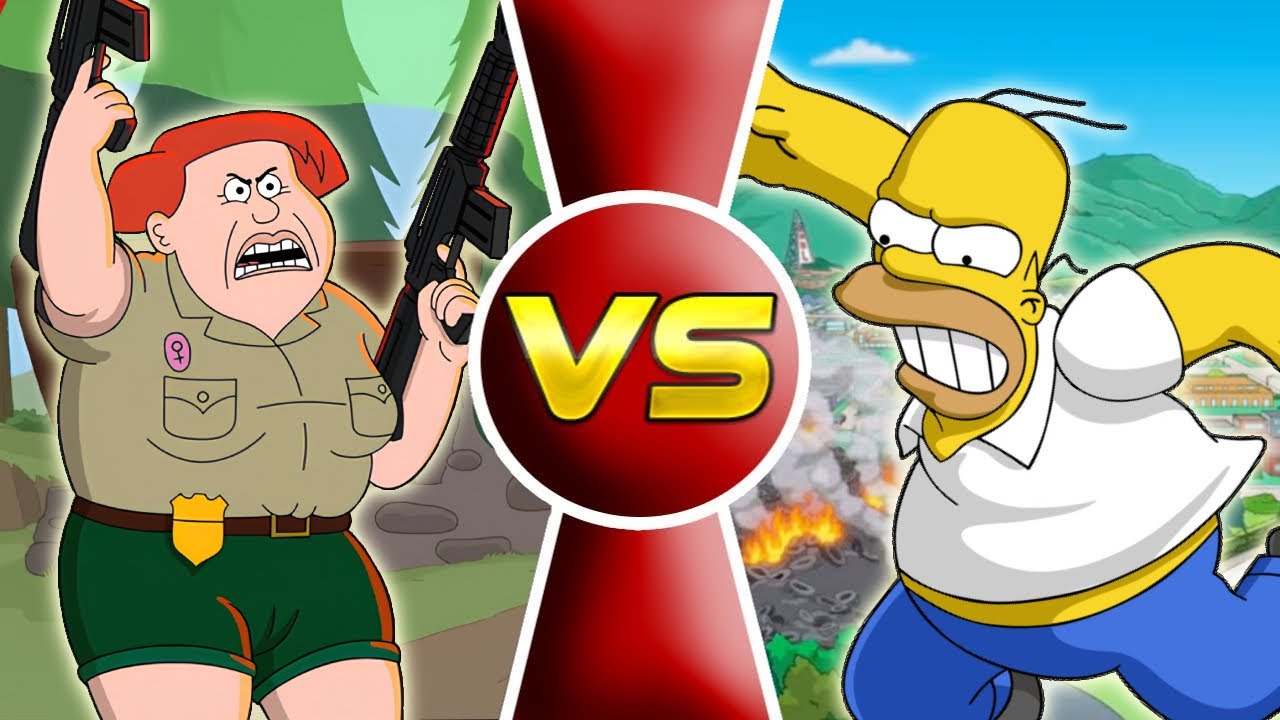 Connie Cunaman (Brickleberry) VS. Homer Simpson (Simpsonovi)