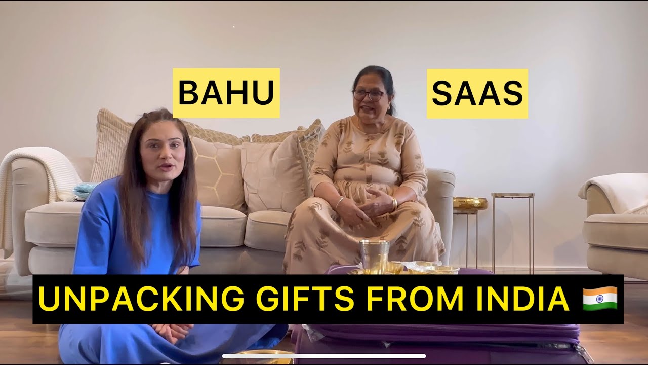 Unpacking Bags And Surprise Gifts From INDIA 🇮🇳 | First Time Unboxing With Indian Mother-In-Law 😂