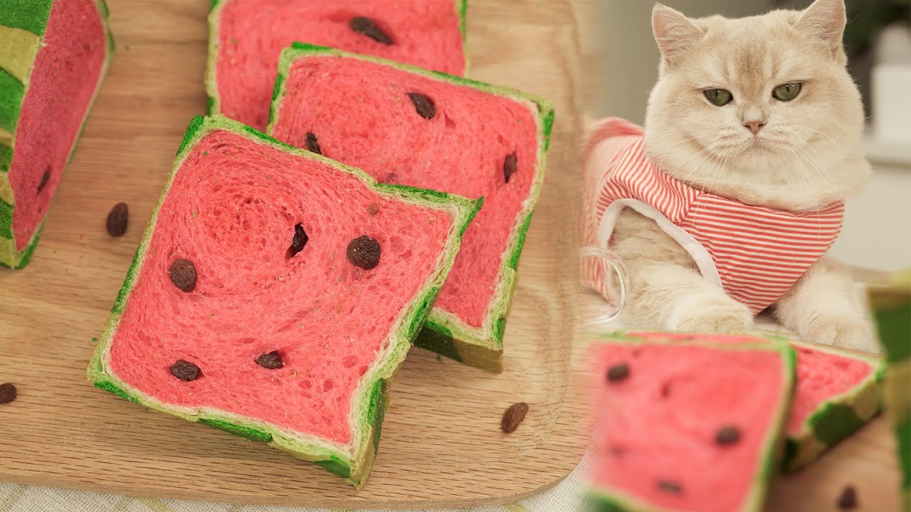 Simple Milk Bread Recipe | Watermelon Look Alike Raisin Bread | Easy Cooking With Tira’s Home