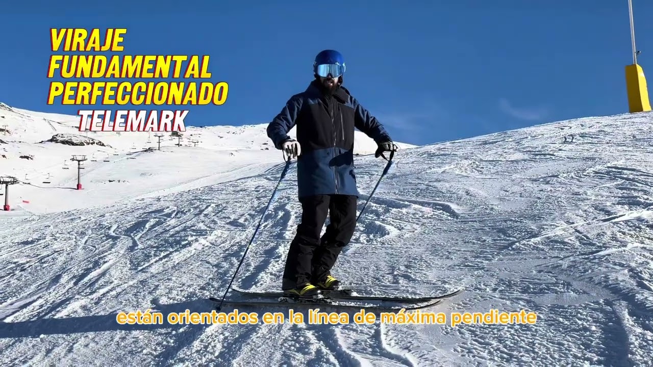 Telemark viraje fundamental elemental y perfeccionado