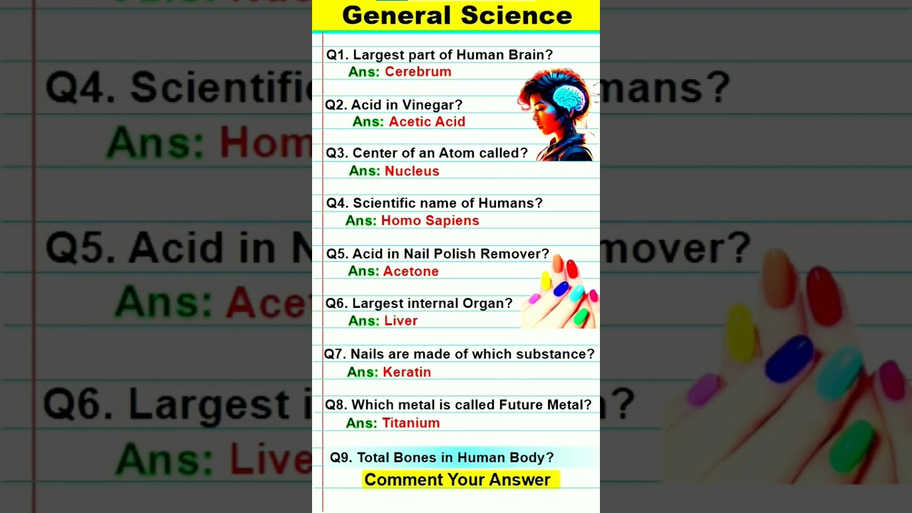 Science Gk Questions | General Science 👨&zwj;🔬| #science #shorts #shortvideo #chemistry #gk #upsc #ssc