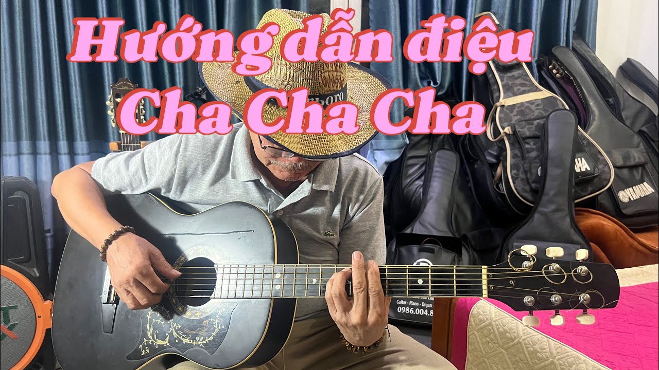 Hướng dẫn guitar điệu Cha Cha Cha. Luyện trên trống nền giữ nhịp. Rất hiệu quả, rất dễ tập ❤️🎸