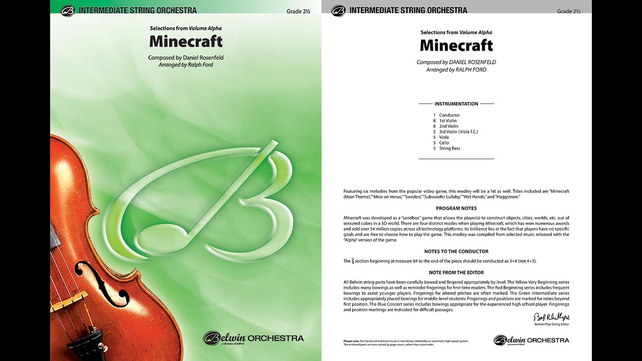 Minecraft, arr. Ralph Ford – Score & Sound