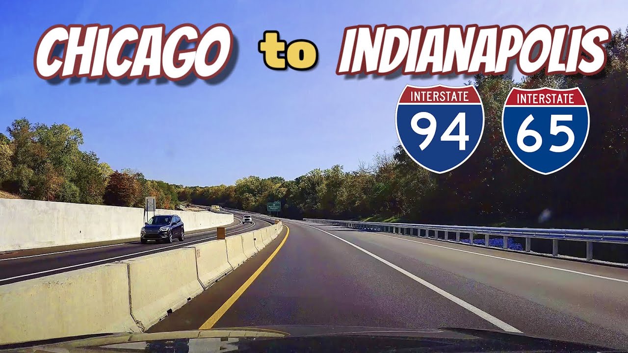 Chicago to Indianapolis , i 94 Illinois , i 65 Indiana , regret didn’t take The Chicago Skyway 😑
