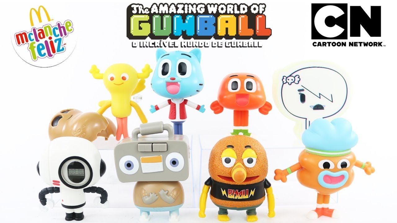 O Incrível Mundo de Gumball McLanche Feliz 2018 McDonalds Review Coleção Completa Cartoon Network