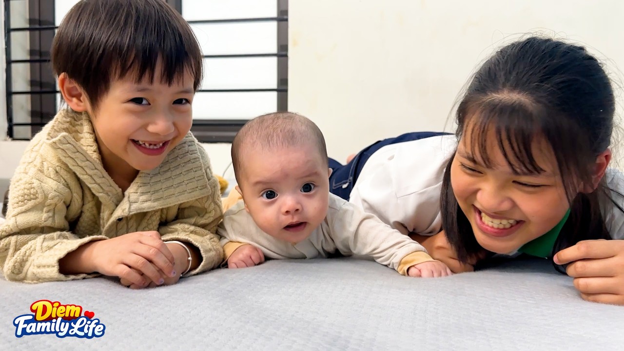 A joyful moment for the three sisters Diem, Quynh, and Baby Kim