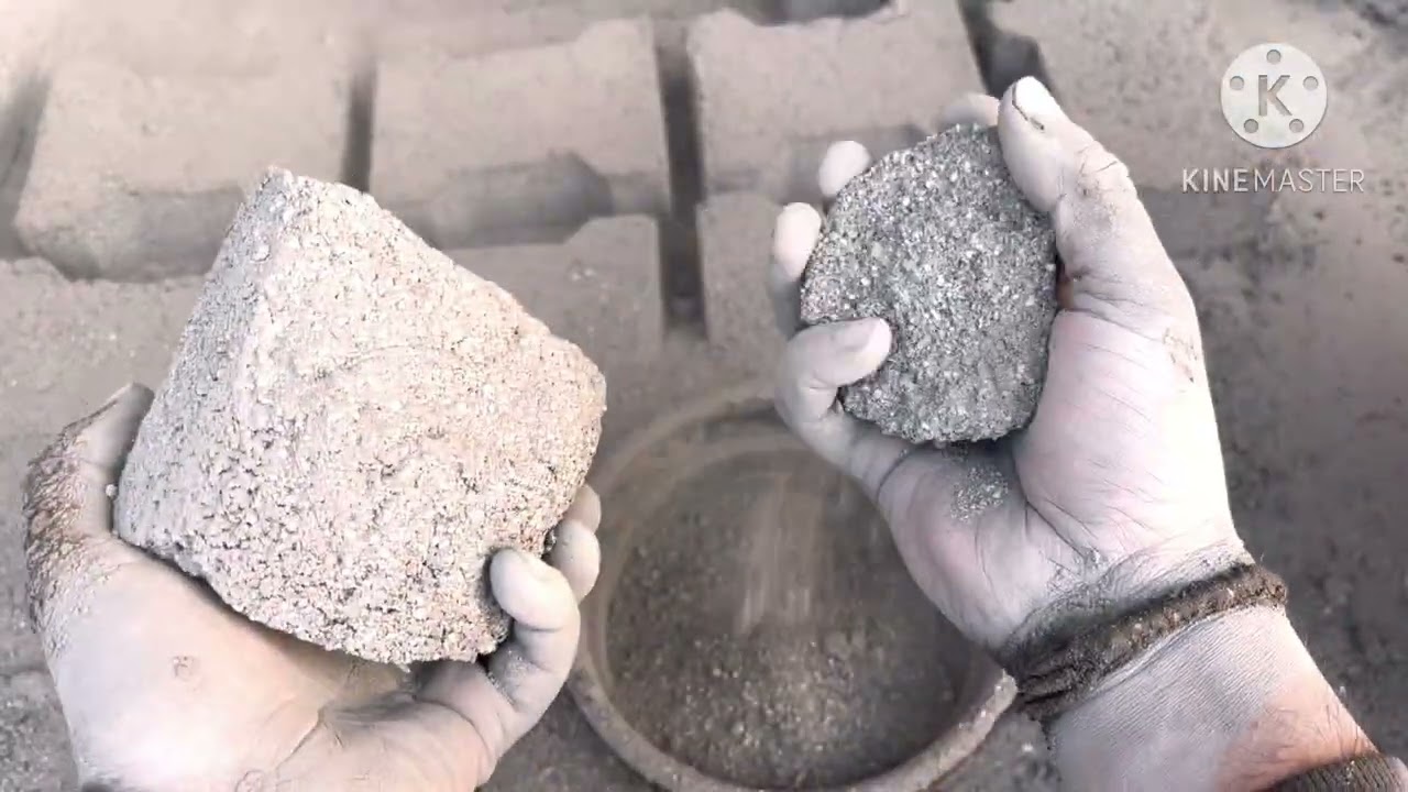 Sand cement dry floor crumbling #satisfying 