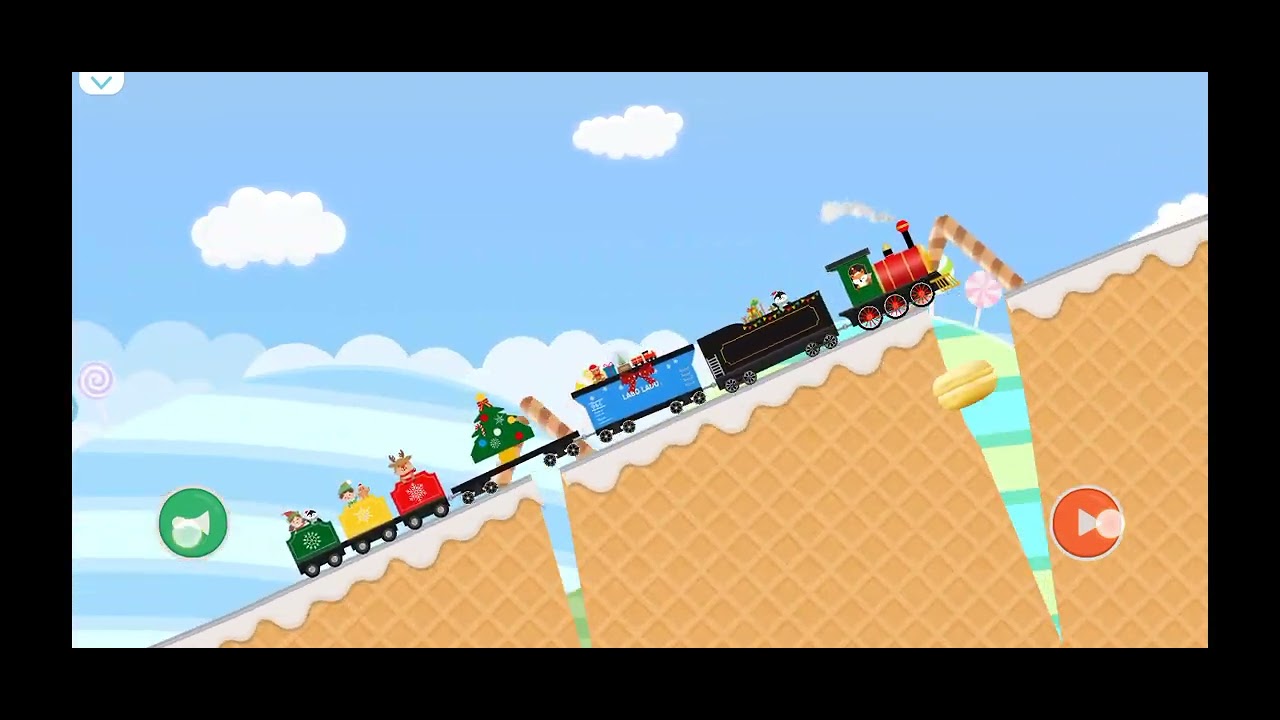 Mericristimas Santa Claus comes with gifts on a train