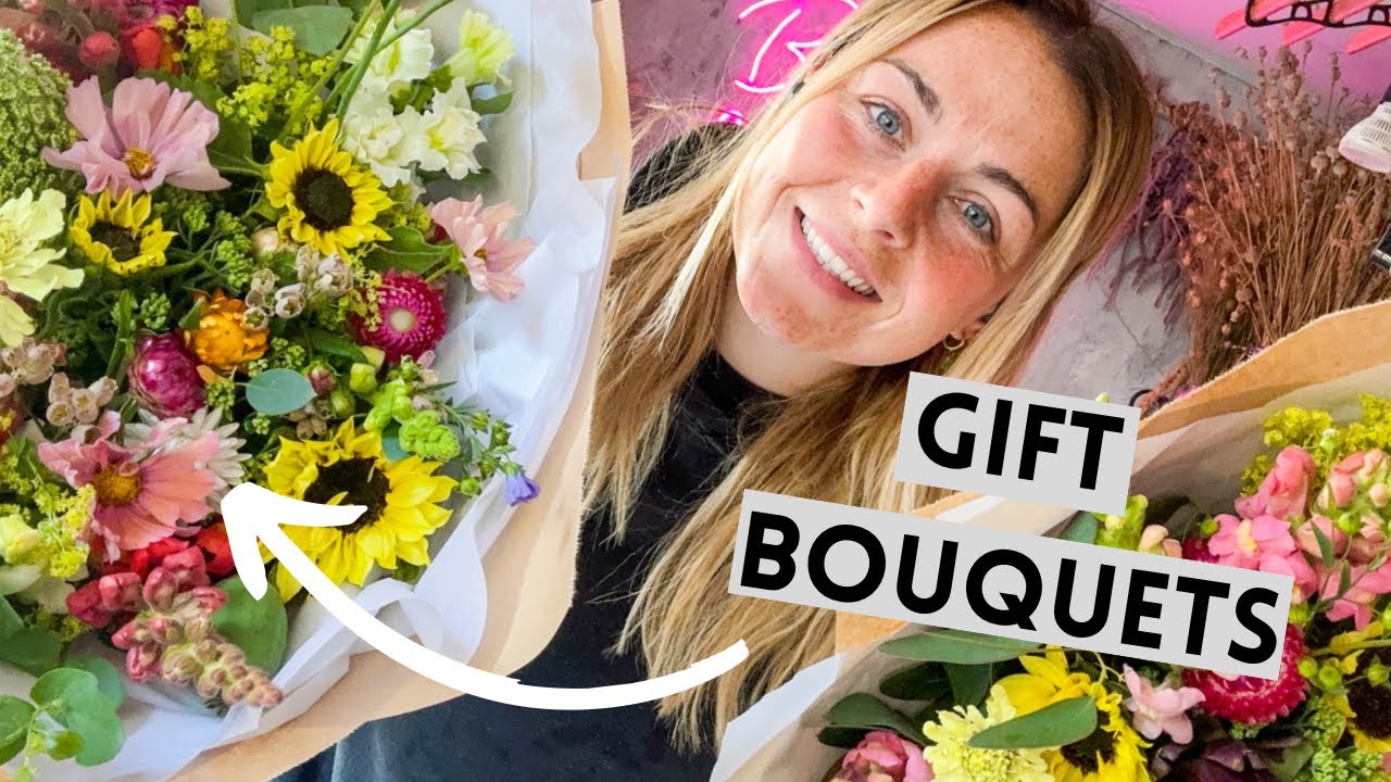 Hand-Tied Gift Bouquets with Home-Grown Flowers
