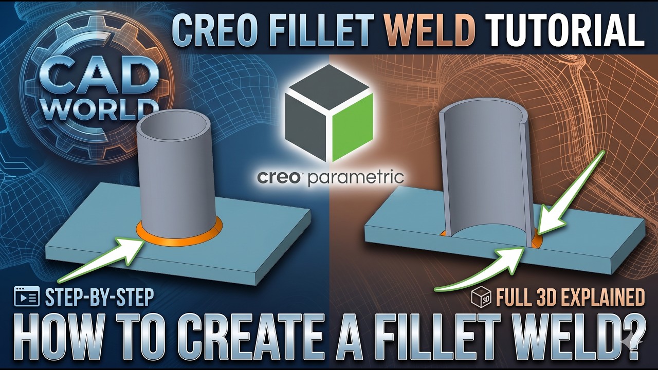 Creo Parametric | How to Create Fillet Weld
