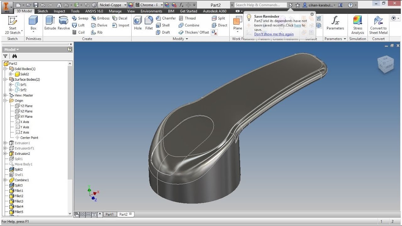 Autodesk Inventor Handle