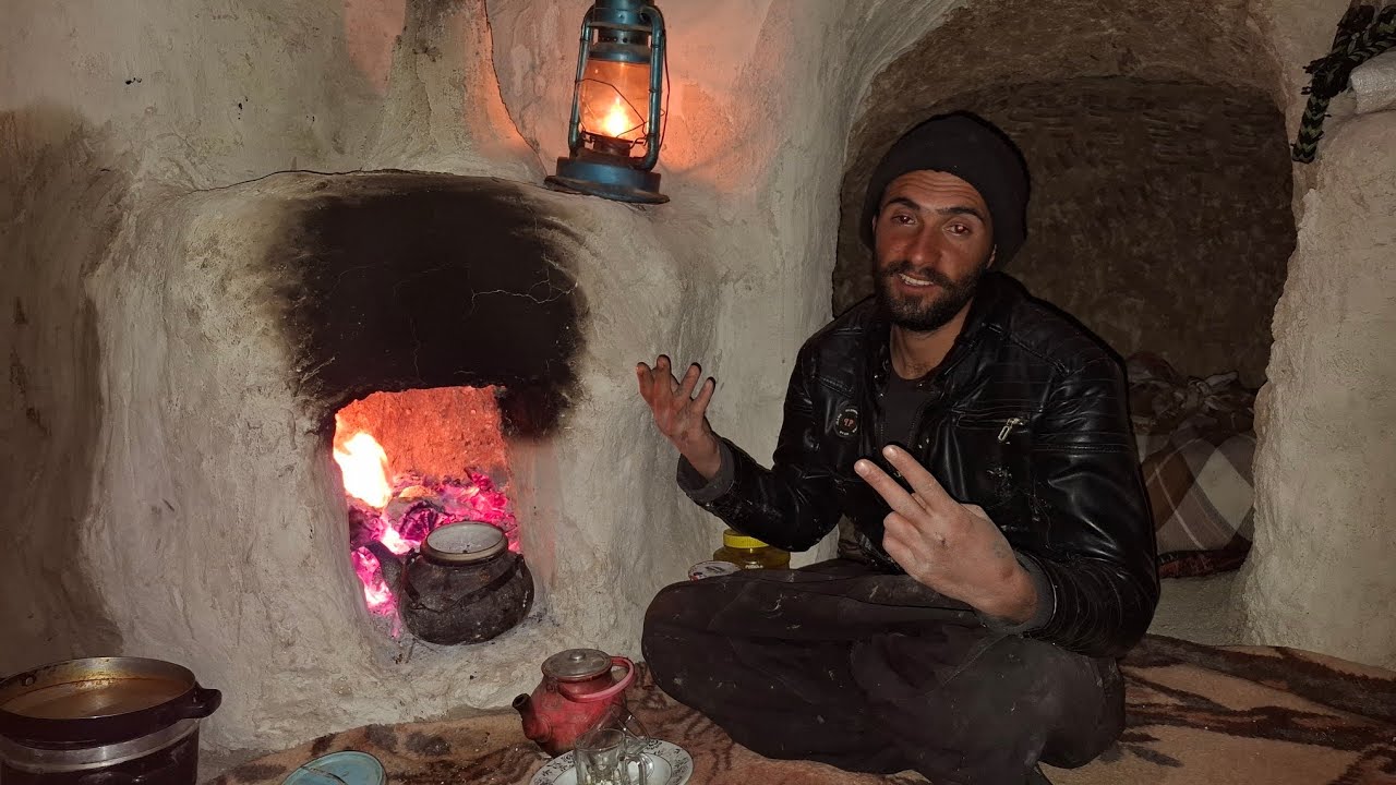 Ali's life in an abandoned cave in the heart of the mountains 