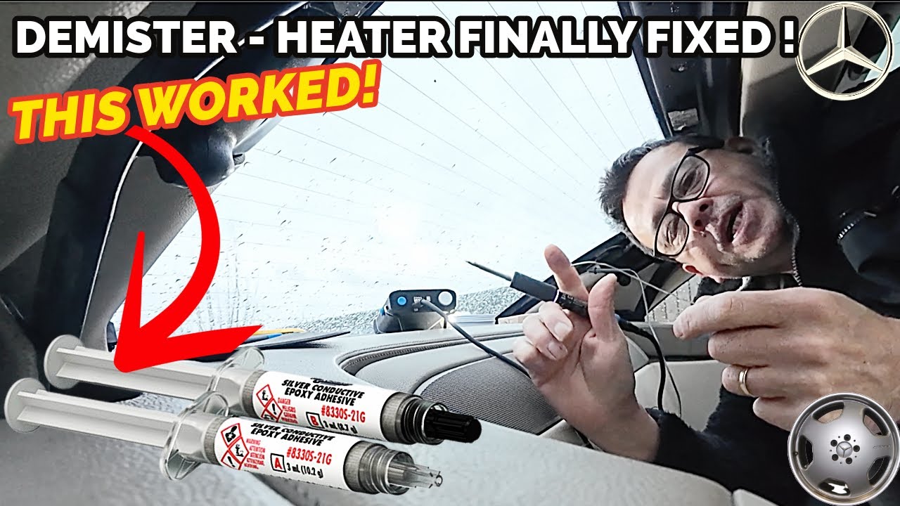 I Finally Repaired My Dead Car Window Demister/Heater Using Special Epoxy + Blade (Mercedes SL)