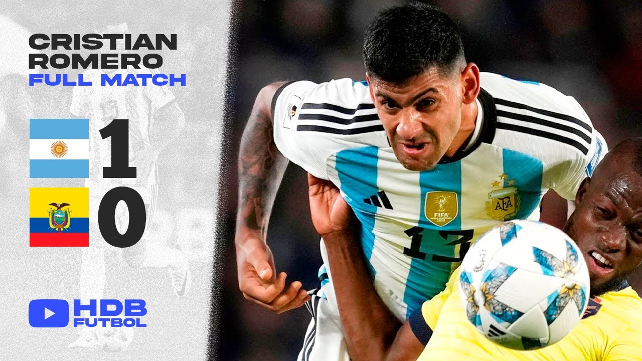Cuti Romero vs Ecuador | El central Argentino dominó la defensa en las Eliminatorias